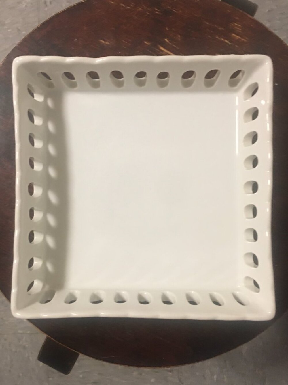 Antique Reflctions by J. Godinger & Co. white ceramic decorative dish